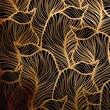 Kép 1/2 - BAANA LEAVES NEGATIVE GOLD LUXURY METALLICS fémhatású öntapadós tapéta
