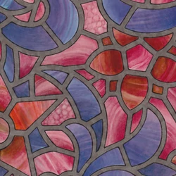 Ólomüveg kék-rózsaszín öntapadós üvegtapéta – 67,5 cm