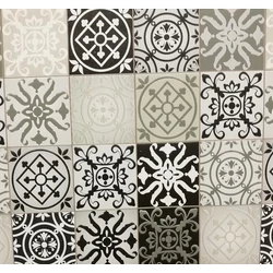 TILES BLACK AND WHITE öntapadós tapéta