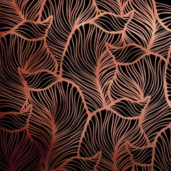 BAANA LEAVES NEGATIVE RÉZ LUXURY METALLICS fémhatású öntapadós tapéta