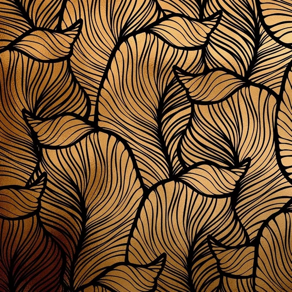 BAANA LEAVES POSITIVE GOLD LUXURY METALLICS fémhatású öntapadós tapéta