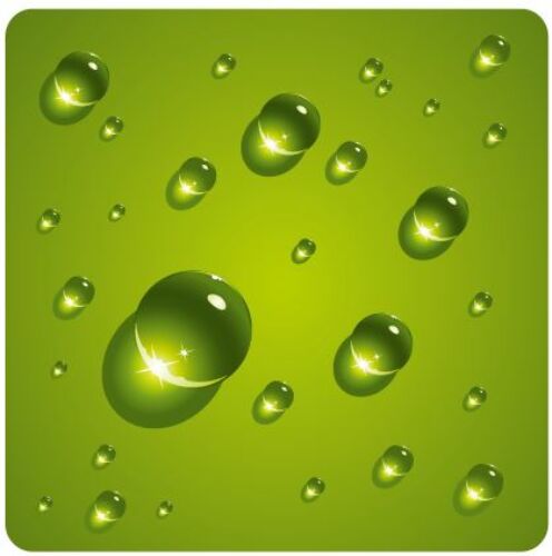 Zöld vízcseppek csempematrica